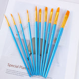 Paint by Number Brushes 10 Pcs Set