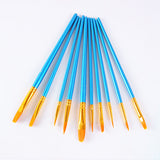 Paint by Number Brushes 10 Pcs Set