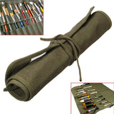 Roll Up Canvas Paint Brush Bag